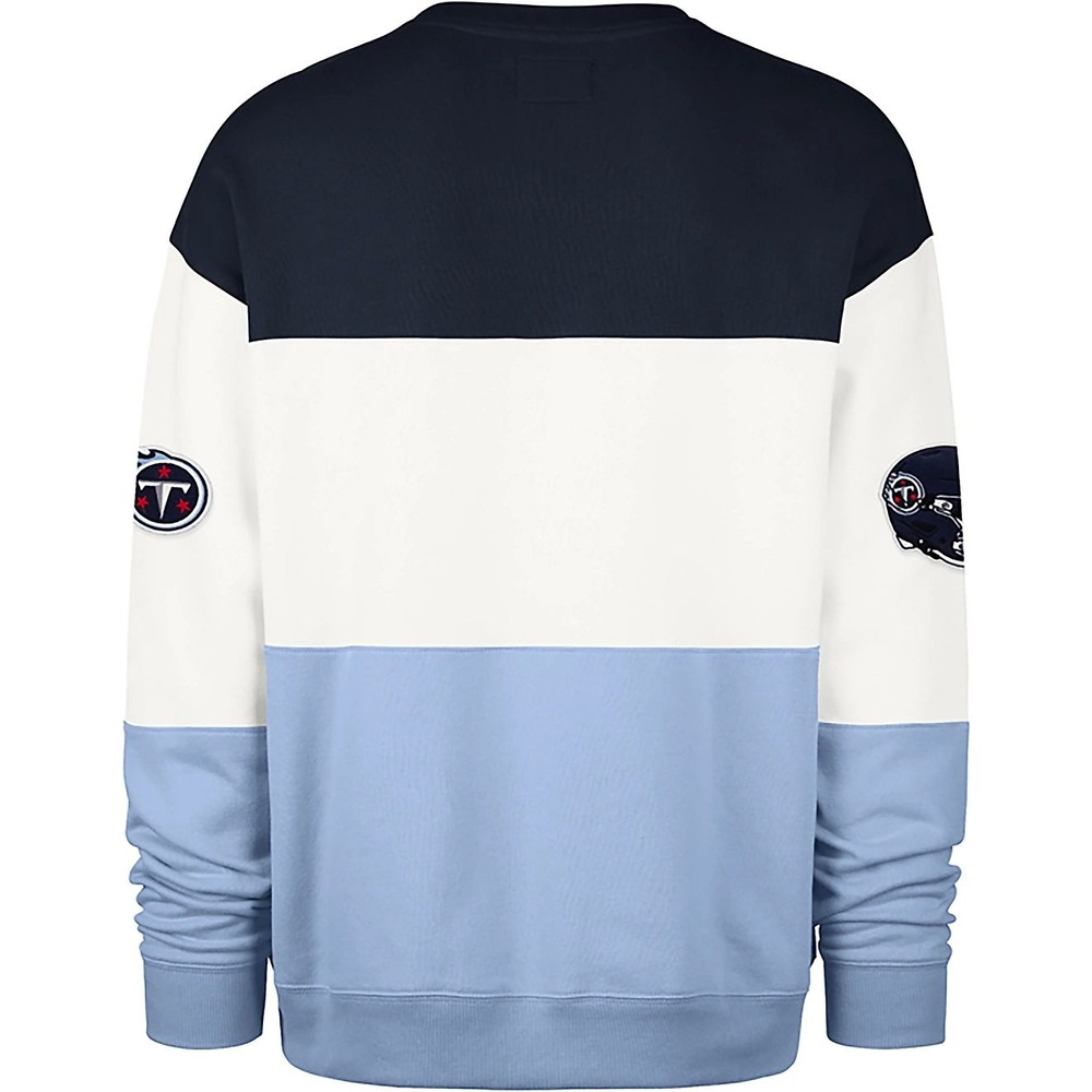 NEW 47 Brand Tennessee Titans NFL Crewneck Sweatshirt Blue Cream Maximalist XL - Picture 3 of 12